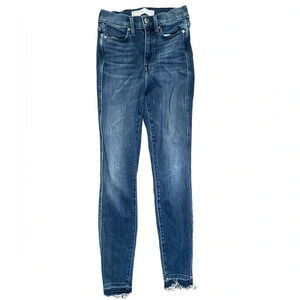 AYR Jeans The Riser Neon Jupiter Women's 25x28 High Rise Skinny Raw Hem USA Made